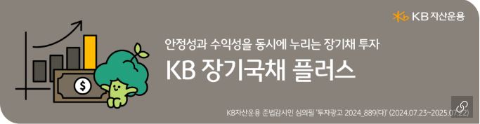 'kb 장기국채 플러스' 펀드 홍보 배너.